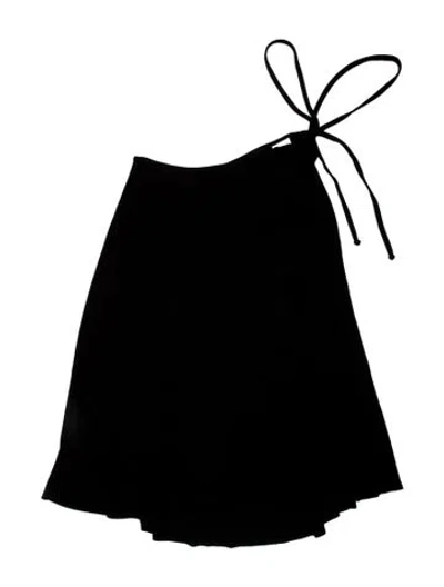Pre-owned La Perla Tie Neck Midi Length Dress In Black
