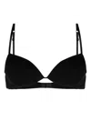 La Perla Souple Lace-trimmed Stretch Cotton-blend Jersey Contour Bra In W Bic Onyx