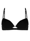 La Perla Souple Lace-trimmed Stretch Cotton-blend Jersey Contour Bra In W Bic Onyx