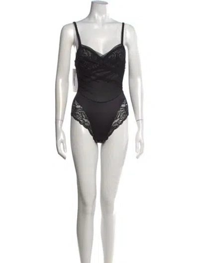Pre-owned La Perla Vintage 2000's Bodysuit W/ Tags In Black