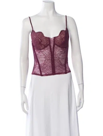 Pre-owned La Perla Vintage 2000's Top In Purple