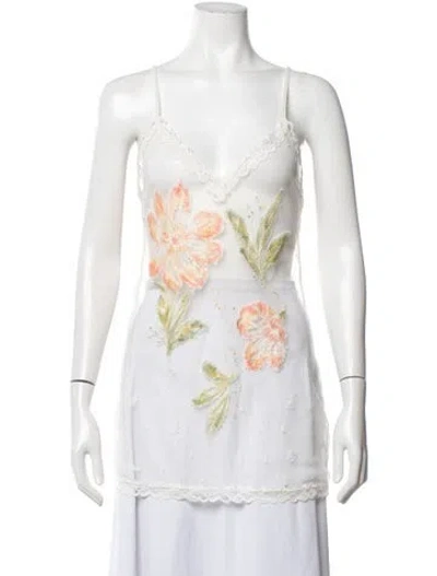 Pre-owned La Perla Vintage 2000's Top In White