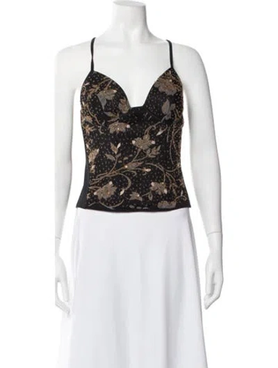 Pre-owned La Perla Vintage Floral Print Top In White