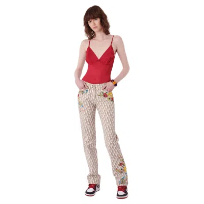 Pre-owned La Perla Vintage  2000's Raspberry Lingerie Bodysuit In Sand