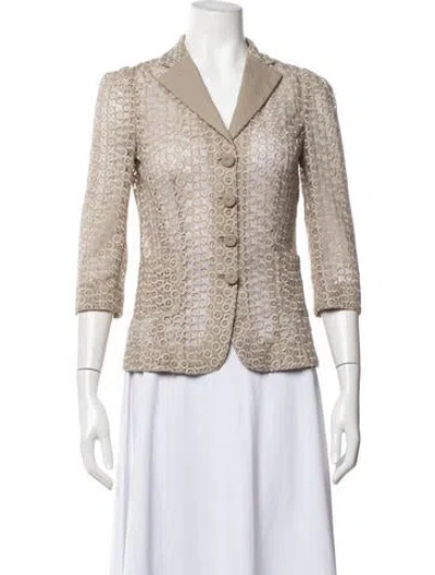 Pre-owned La Perla Vintage Late 1990's - Early 2000's Blazer In Neutrals