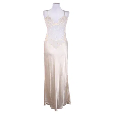 Pre-owned La Perla Vintage Silk Nightgown Dress In Gray