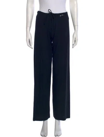 Pre-owned La Perla Vintage Wide Leg Pants In Black