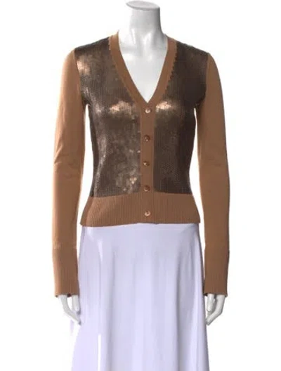 Pre-owned La Perla Virgin Wool Colorblock Pattern Sweater In Brown