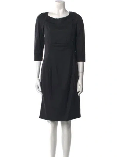 Pre-owned La Perla Virgin Wool Knee-length Dress In Black