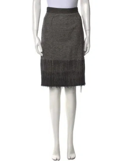 Pre-owned La Perla Virgin Wool Knee-length Skirt In Brown