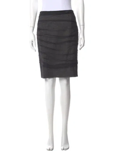 Pre-owned La Perla Virgin Wool Knee-length Skirt In Brown