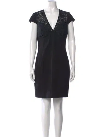 Pre-owned La Perla Virgin Wool Mini Dress In Black