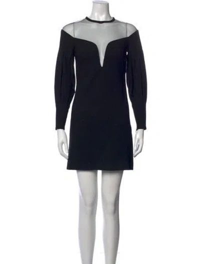 Pre-owned La Perla Virgin Wool Mini Dress In Black