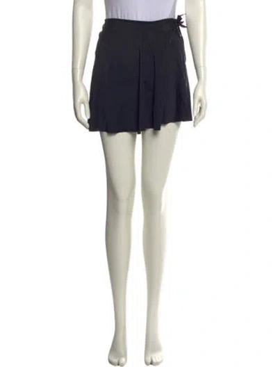 Pre-owned La Perla Virgin Wool Mini Skirt In Black