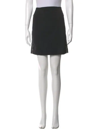 Pre-owned La Perla Virgin Wool Mini Skirt In Black
