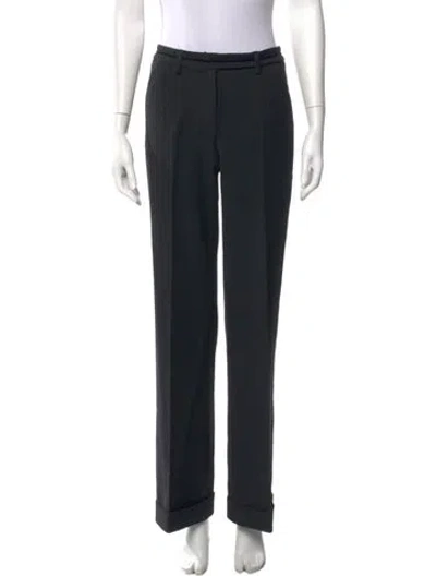 Pre-owned La Perla Virgin Wool Wide Leg Pants In Blue