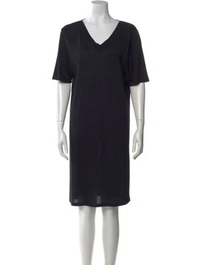 Pre-owned La Perla V-neck Knee-length Dress In Black