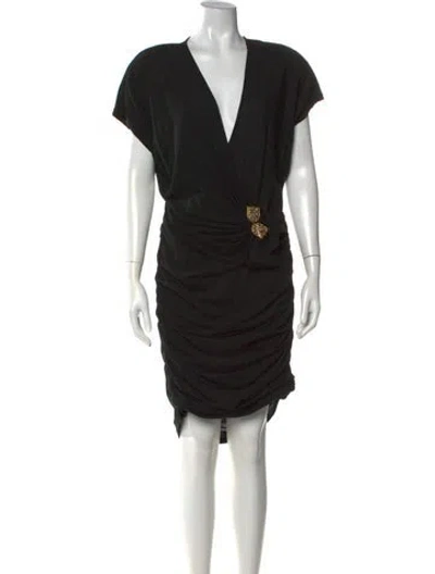 Pre-owned La Perla V-neck Knee-length Dress In Black
