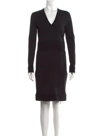 Pre-owned La Perla V-neck Knee-length Dress In Black