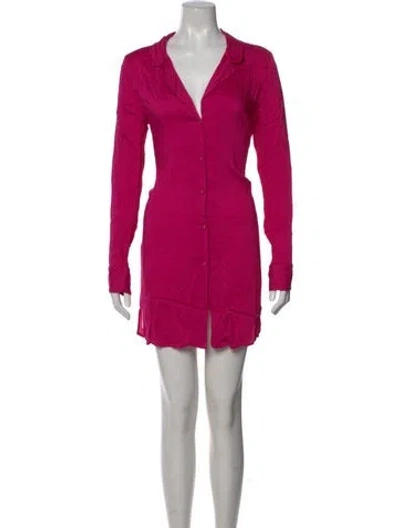 Pre-owned La Perla V-neck Mini Dress In Pink