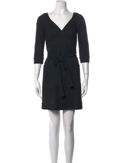 Pre-owned La Perla V-neck Mini Dress W/ Tags In Black