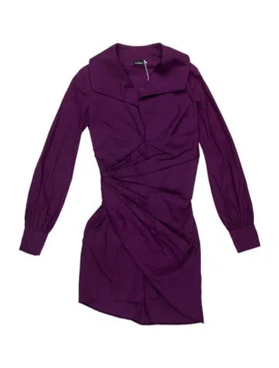 Pre-owned La Perla V-neck Mini Dress W/ Tags In Purple