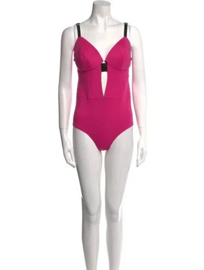 Pre-owned La Perla V-neck Sleeveless Bodysuit W/ Tags In Pink