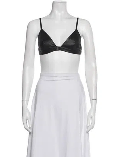 Pre-owned La Perla V-neck Sleeveless Sports Bra In Black