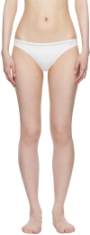 La Perla White Paneled Bikini Bottom In 101 - Natural