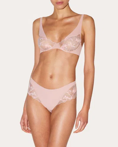 La Perla Women's Lace-trimmed Brief In Pink