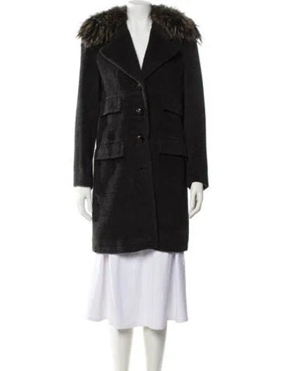 Pre-owned La Perla Wool Coat In Black