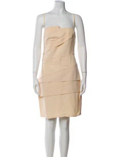 Pre-owned La Perla Wool Knee-length Dress In Neutral