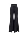 La Petit Robe Di Chiara Boni Forever Jersey Trousers With Flared Bottom In Black