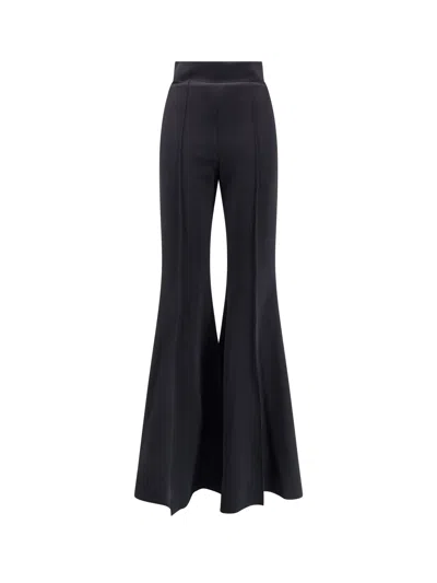 La Petit Robe Di Chiara Boni Forever Jersey Trousers With Flared Bottom In Black