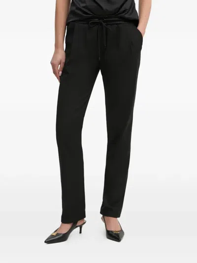 La Petite Française Parental Drawstring-waistband Trousers In Black