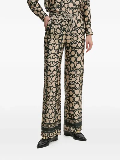 La Petite Française Partage Floral Trousers In Multi