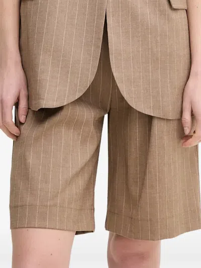 La Petite Française Solange Drawstring Striped Shorts In Multi