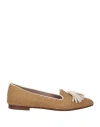 La Petite Maison Woman Loafers Camel Size 8 Natural Raffia In Beige