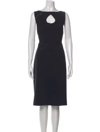 Pre-owned La Petite Robe Di Chiara Boni Asymmetrical Knee-length Dress In Black