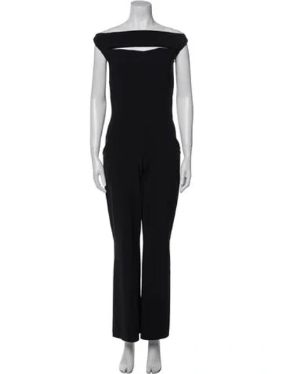 Pre-owned La Petite Robe Di Chiara Boni Bateau Neckline Jumpsuit In Black