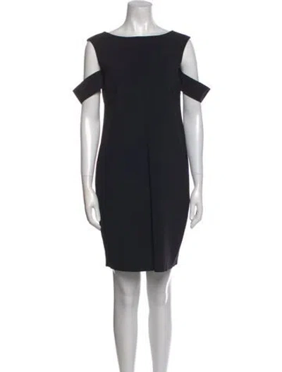 Pre-owned La Petite Robe Di Chiara Boni Bateau Neckline Mini Dress In Black
