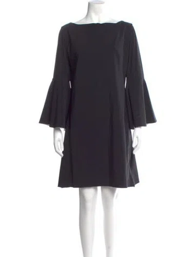 Pre-owned La Petite Robe Di Chiara Boni Bateau Neckline Mini Dress In Black