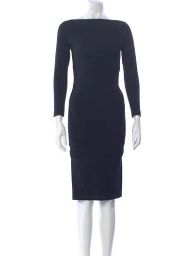 Pre-owned La Petite Robe Di Chiara Boni Bateau Neckline Mini Dress In Blue