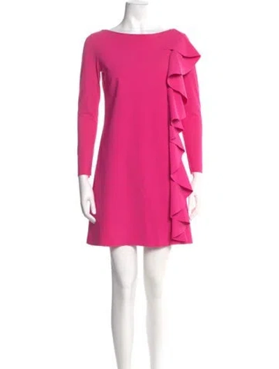 Pre-owned La Petite Robe Di Chiara Boni Bateau Neckline Mini Dress In Pink