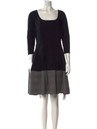 Pre-owned La Petite Robe Di Chiara Boni Colorblock Pattern Mini Dress In Black