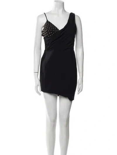 Pre-owned La Petite Robe Di Chiara Boni Cowl Neck Mini Dress In Black