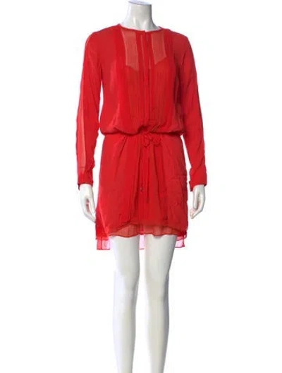 Pre-owned La Petite Robe Di Chiara Boni Crew Neck Mini Dress In Orange