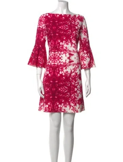 Pre-owned La Petite Robe Di Chiara Boni Floral Print Midi Length Dress In Pink/white