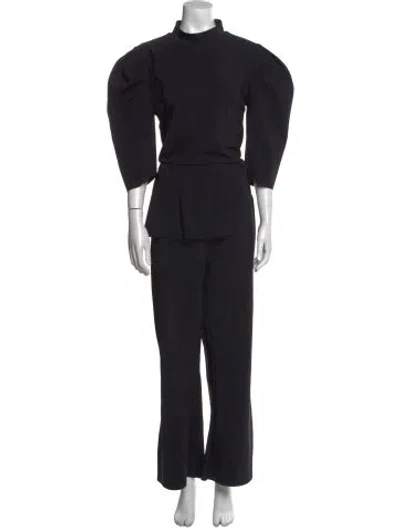 Pre-owned La Petite Robe Di Chiara Boni Mock Neck Jumpsuit In Black