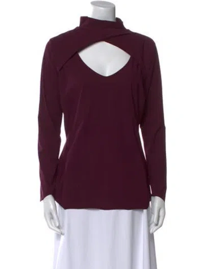Pre-owned La Petite Robe Di Chiara Boni Mock Neck Long Sleeve Sweatshirt In Purple